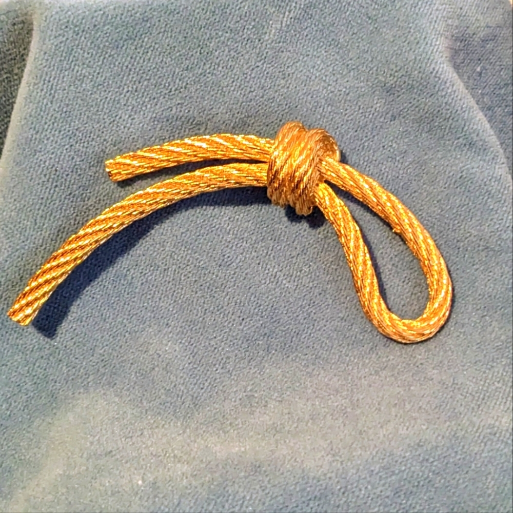 Christian Dior Vintage Rope Knot Brooch.